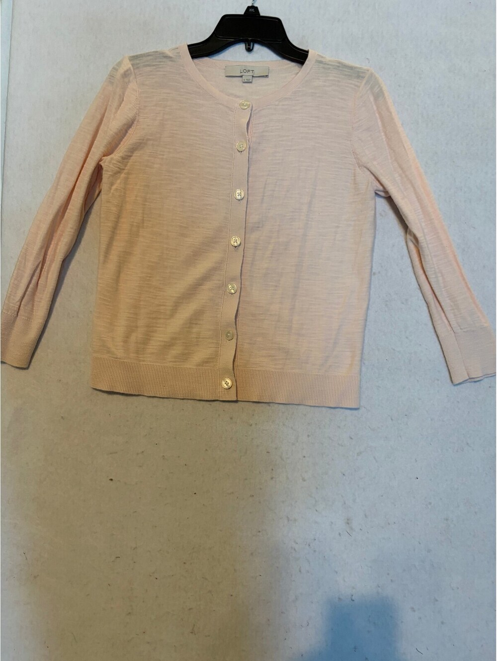 Loft Women's Small Light Pink Button-Up Cardigan Sweater